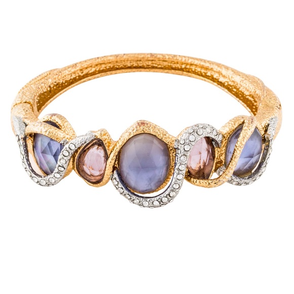 Mother of Pearl & Crystal Vine Elements Maldivian Bracelet - Picture 1 of 7